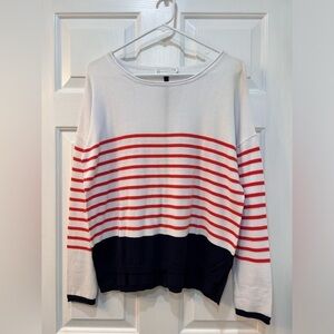 NWT House Of Pom Nautical Sweater Size XS Oversized Coastal Vacation Lighthouse